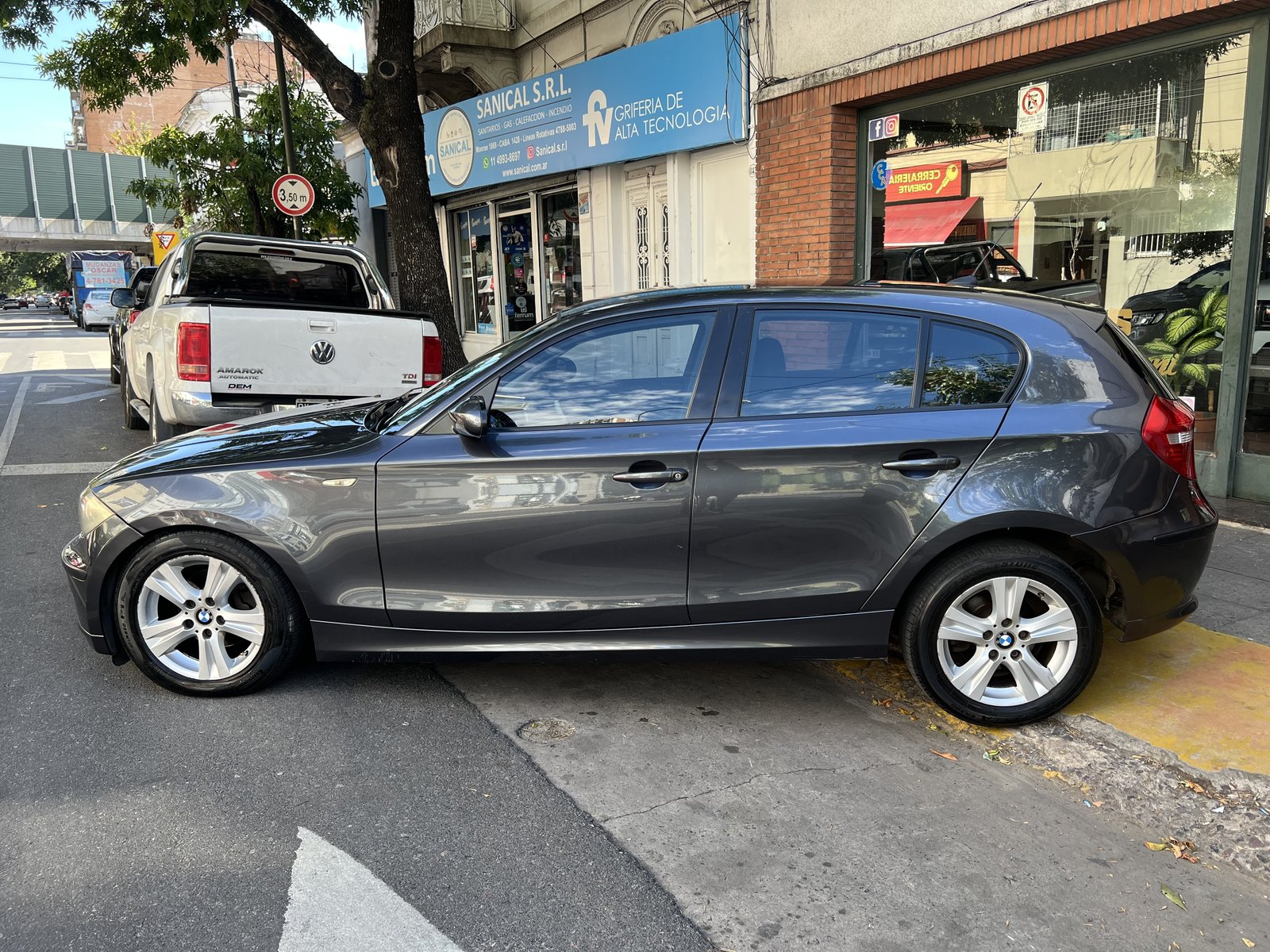 BMW 116i Active MT 2008, gris oscuro