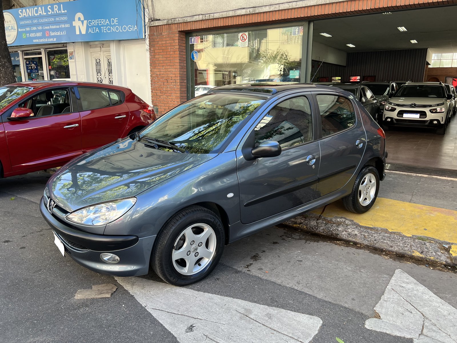 Peugeot 206 XT 1.6N 5P 2004, gris medio
